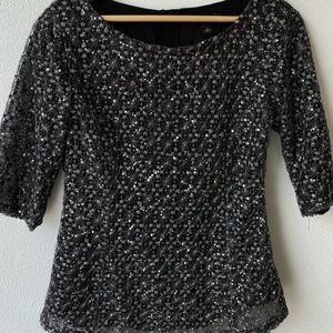 Stunning sparkly black Banana Republic Blouse ✨